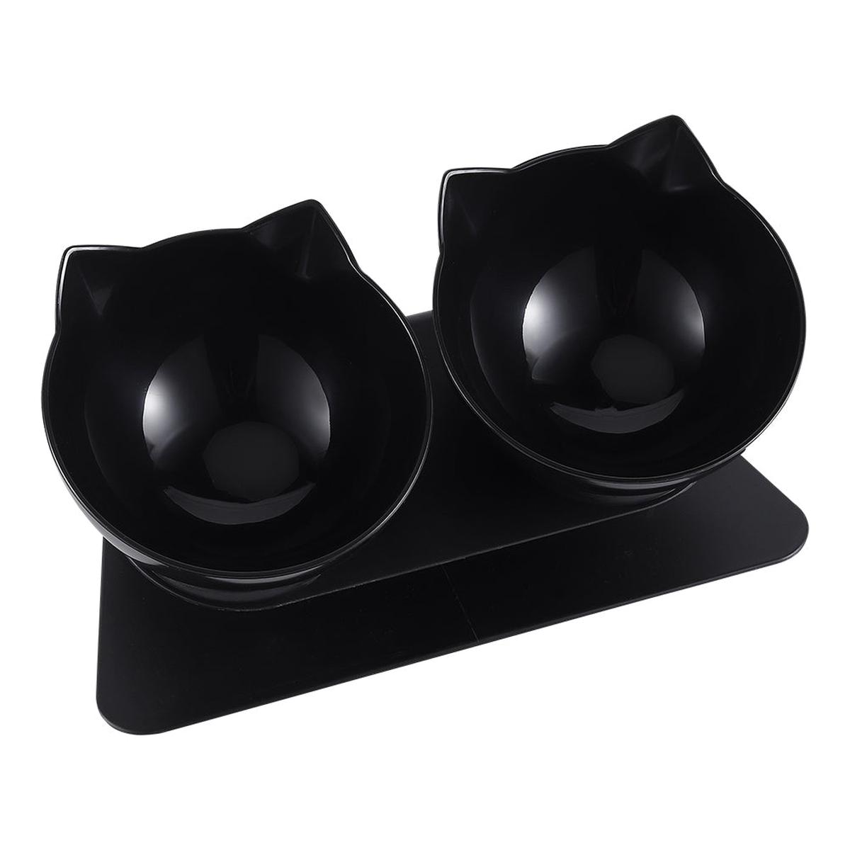 15 Tilted Elevated Feeder with Double Cat Bowls, CT0702 (Ver.2)