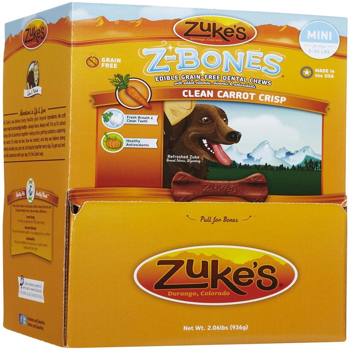 Zuke'S Performance Pet Nutrition 134081 72 Count Z-Bone Mini Carrot Crunch Display Box, Mini