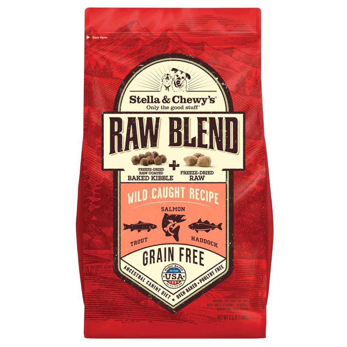 33% OFF (Exp 6Jul26): Stella & Chewys Raw Blend Wild Caught Fish Kibble With Freeze-Dried Raw Grain