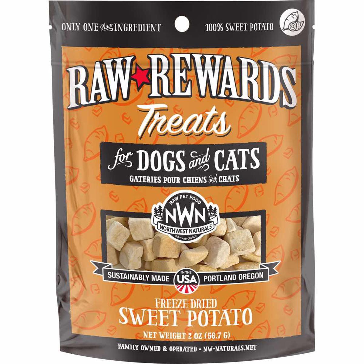'25% OFF (Exp 22Jul26)': Northwest Naturals Raw Rewards Sweet Potato Freeze-Dried Treats For Cats & Dogs 2oz